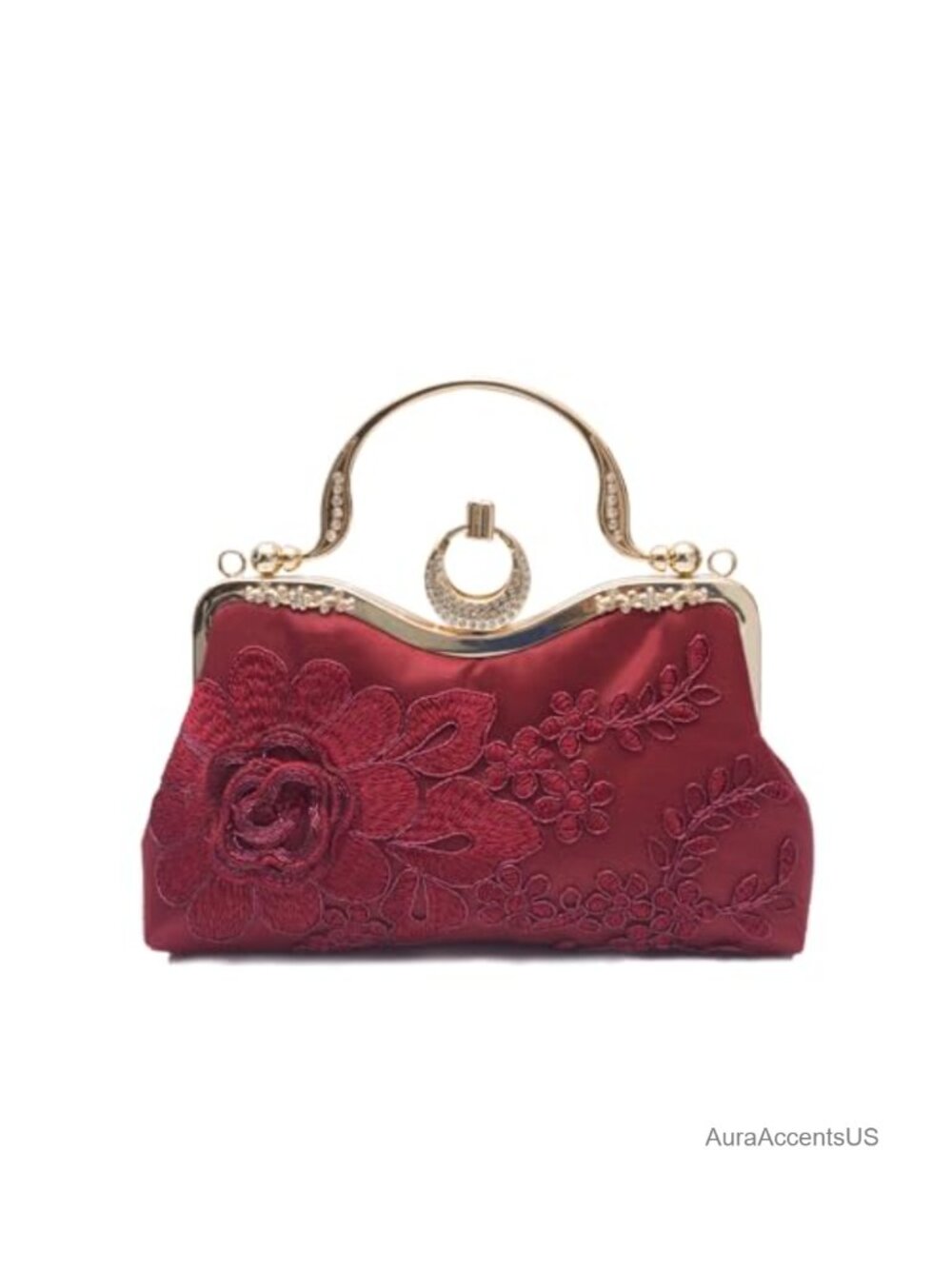 Evening Bag Floral Embroidery Clutch Vintage Handbag Bridal Purse Shoulder Bag